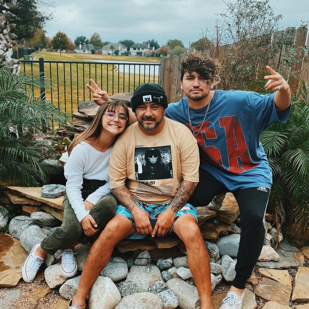 JC Caylen with his father Omar Castillo and his sister Ava Grace.
